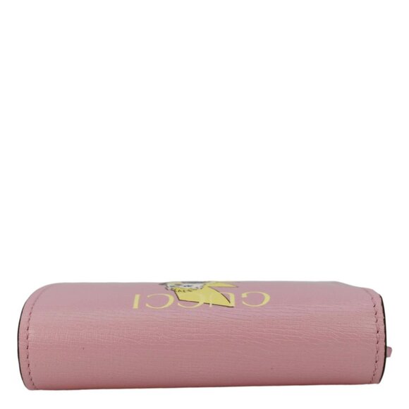 Gucci Bananya Print Leather Card Case Holder Pink 701009 - Picture 4 of 11